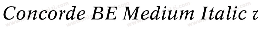 Concorde BE Medium Italic with Olds字体转换